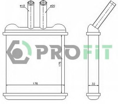 Радиатор отопителя PROFIT PR 1106N1