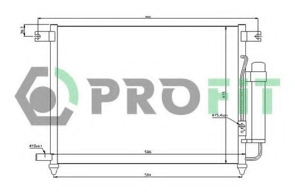 Радіатор кондиціонера PROFIT PR 1703C1