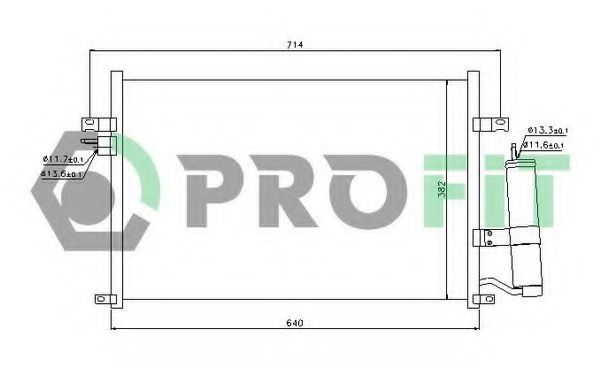 Радиатор кондиционера PROFIT PR 1704C1