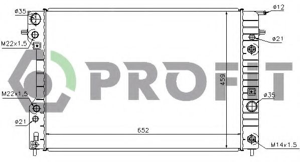 Радиатор, охлаждение двигателя PROFIT PR 5080A1