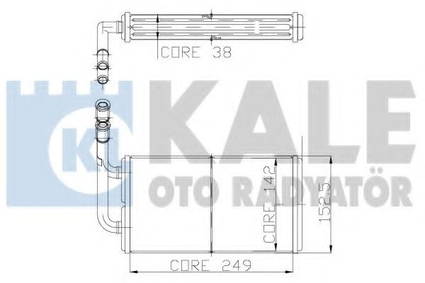 Радиатор отопителя KALE OTO RADYATÖR 104600