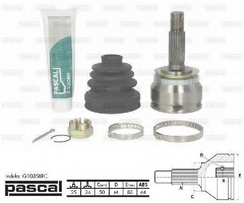 Комплект ШРУСов PASCAL G10358PC