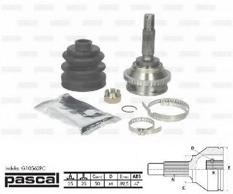 Комплект ШРУСов PASCAL G10562PC