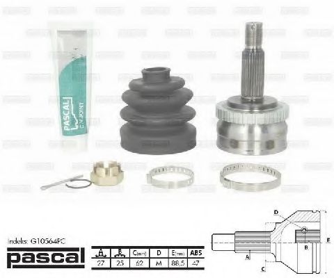 Комплект ШРУСов PASCAL G10564PC