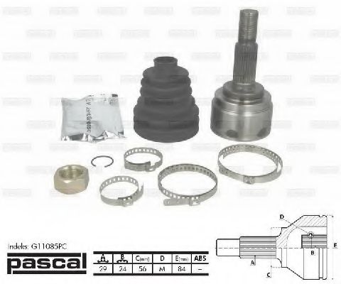 Комплект ШРУСов PASCAL G11085PC