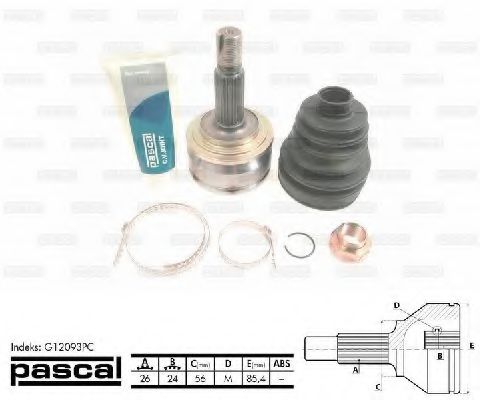 Комплект ШРУСов PASCAL G12093PC