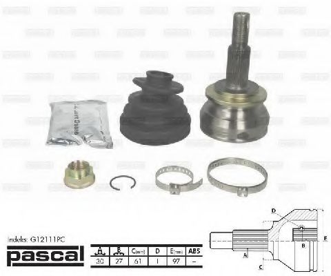 Комплект ШРУСов PASCAL G12111PC