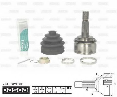 Комплект ШРУСов PASCAL G12112PC