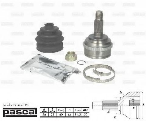 Комплект ШРУСов PASCAL G14061PC