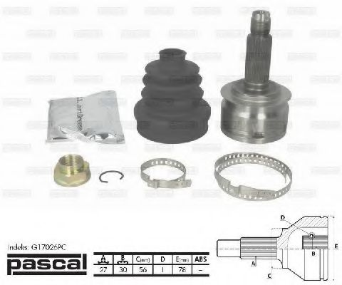 Комплект ШРУСов PASCAL G17026PC