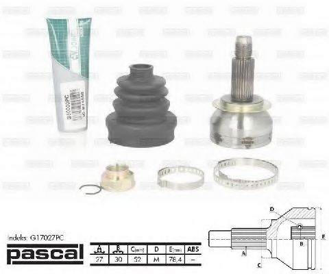 Комплект ШРУСов PASCAL G17027PC