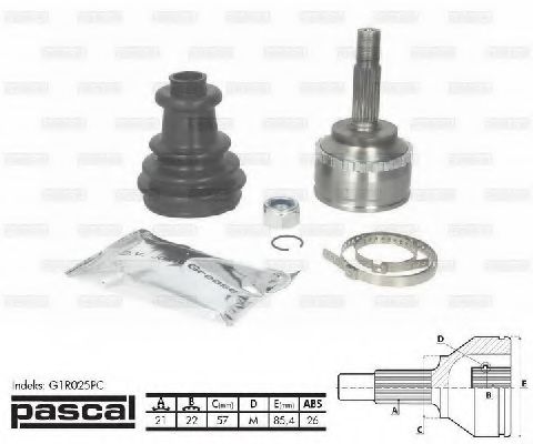 Комплект ШРУСов PASCAL G1R025PC