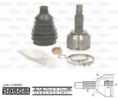 Комплект ШРУСов PASCAL G1R028PC