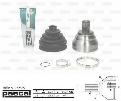 Комплект ШРУСов PASCAL G1W040PC