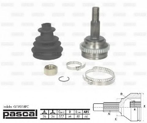 Комплект ШРУСов PASCAL G1Y018PC