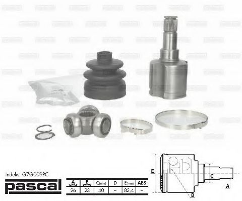 Комплект ШРУСов PASCAL G7G009PC