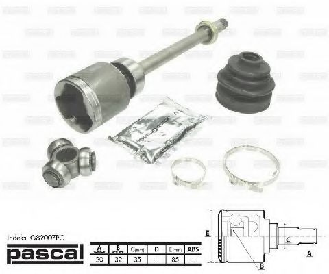 Комплект ШРУСов PASCAL G82007PC