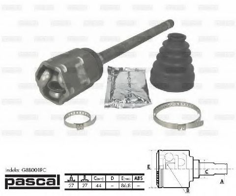 Комплект ШРУСов PASCAL G8B001PC