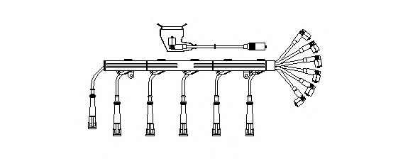Комплект высоковольтных проводов BREMI 546/100