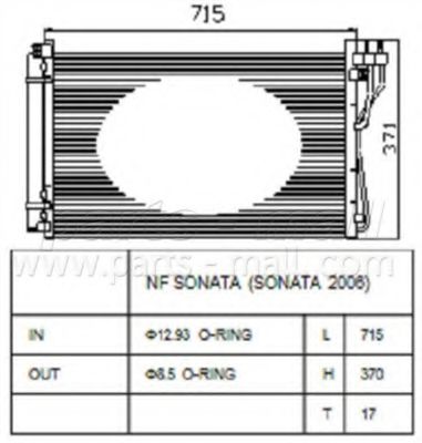 Радиатор кондиционера PARTS-MALL PXNCA-080