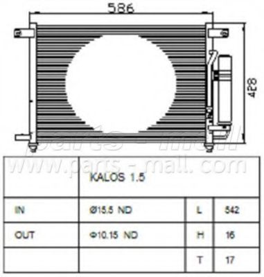 Радіатор кондиціонера PARTS-MALL PXNCC-019