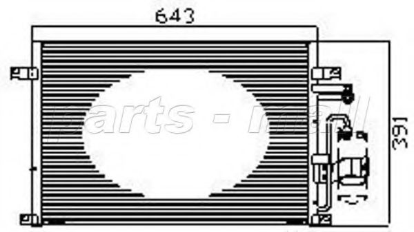Радіатор кондиціонера PARTS-MALL PXNCC-039