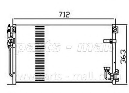 Радиатор кондиционера PARTS-MALL PXNCG-009