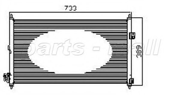 Радиатор кондиционера PARTS-MALL PXNCW-022