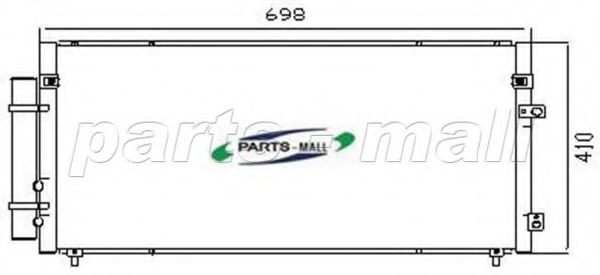 Радиатор кондиционера PARTS-MALL PXNCX-041X