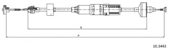 Трос сцепления CABOR 10.3443