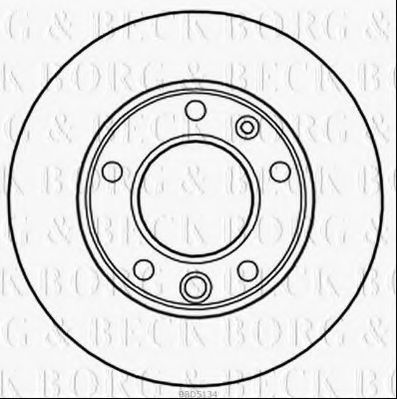 Гальмівний диск BORG & BECK BBD5134