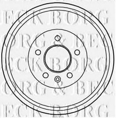 Тормозной барабан BORG & BECK BBR7216