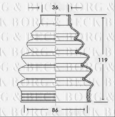 Пыльник ШРУСА BORG & BECK BCB2280