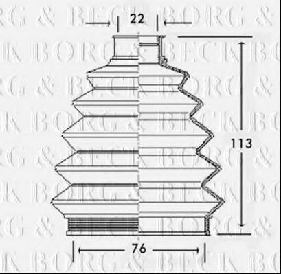 Пыльник ШРУСА BORG & BECK BCB2335