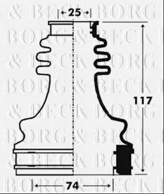 Пыльник ШРУСА BORG & BECK BCB2916