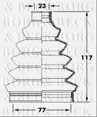Пыльник ШРУСА BORG & BECK BCB6068
