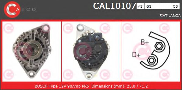 Генератор CASCO CAL10107AS BRAND NEW SERIES