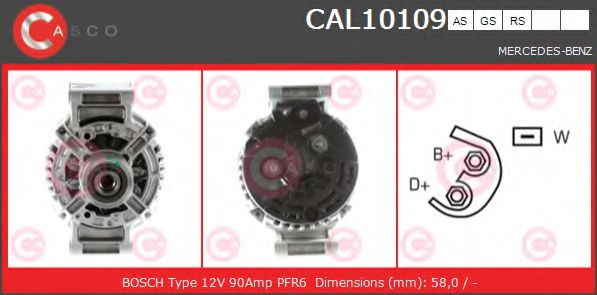 Генератор CASCO CAL10109AS BRAND NEW SERIES