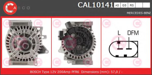 Генератор CASCO CAL10141AS BRAND NEW SERIES
