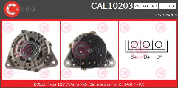 Генератор CASCO CAL10203AS BRAND NEW SERIES