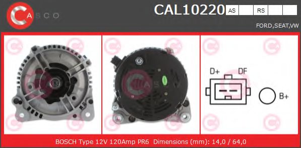 Генератор CASCO CAL10220AS BRAND NEW SERIES
