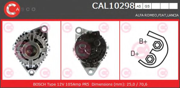 Генератор CASCO CAL10298AS BRAND NEW SERIES