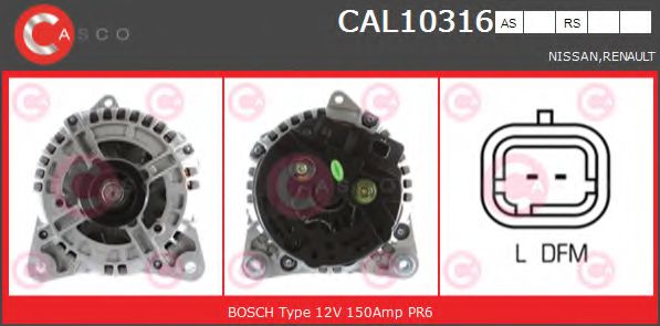 Генератор CASCO CAL10316AS BRAND NEW SERIES