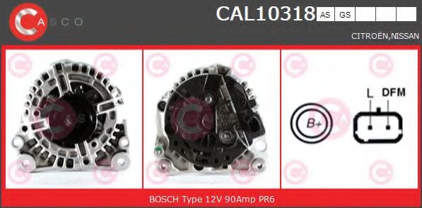 Генератор CASCO CAL10318AS BRAND NEW SERIES