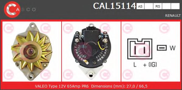 Генератор CASCO CAL15114AS BRAND NEW SERIES