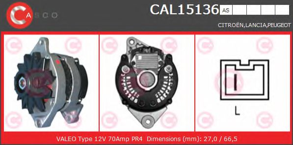 Генератор CASCO CAL15136AS BRAND NEW SERIES