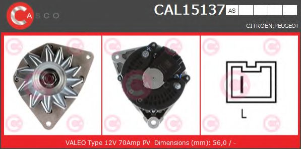 Генератор CASCO CAL15137AS BRAND NEW SERIES