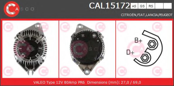 Генератор CASCO CAL15172AS BRAND NEW SERIES