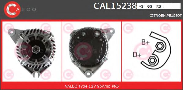 Генератор CASCO CAL15238AS BRAND NEW SERIES