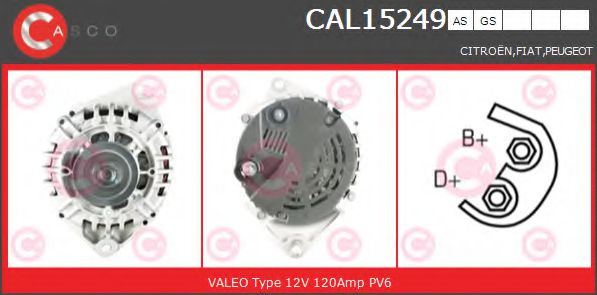Генератор CASCO CAL15249AS BRAND NEW SERIES